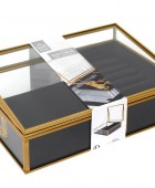 Θήκη κοσμημάτων γυάλινη Home Deco Factory - 23x16x8cm Θήκες Κοσμημάτων/Ρολογιών