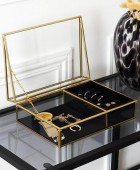 Θήκη κοσμημάτων γυάλινη Home Deco Factory - 23x16x8cm Θήκες Κοσμημάτων/Ρολογιών