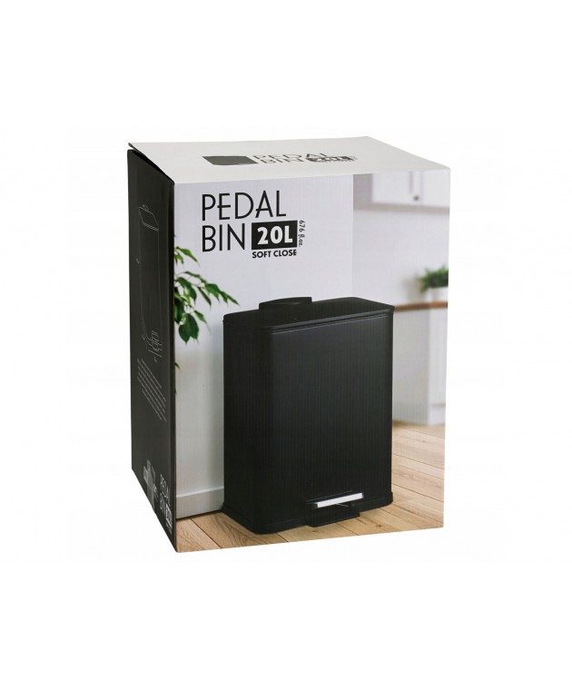 ΚΆΔΟΙ ΑΠΟΡΡΙΜΆΤΩΝ PEDAL BIN IRON 20L BLACK CLR
