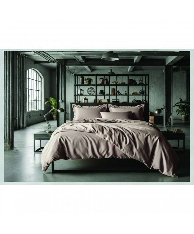 ΣΕΤ ΣΕΝΤ Υ/Δ LOFT BEIGE 2*240Χ270CM 2*50X70CM 100% COT/SATIN 210TC Σεντόνια Υπέρδιπλα