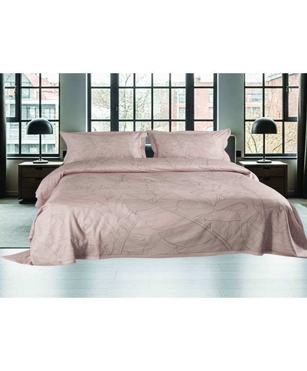 ΣΕΤ ΠΑΠΛΩΜΑΤΟΘΗΚΗ Υ/Δ  LEAVES  220X240CΜ 100% COTTON SATIN 210TC Παπλωματοθήκες Υπέρδιπλες