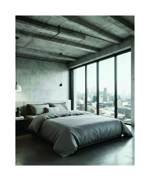 CITY3 DARK GREY ΣΕΤ ΜΑΞΙΛΑΡΟΘΗΚΕΣ  50Χ70CM  ΟΧFORD 300TC  COTTON SATIN Μαξιλαροθήκες Μονόχρωμες