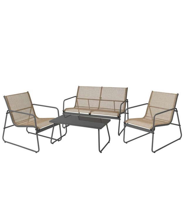 ΣΕΤ ΚΗΠΟΥ GARDEN FURNITURE 4PCS ANTHRACITE Y06000590 Σαλόνια Κήπου