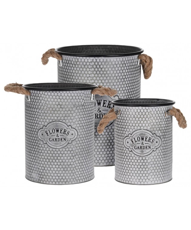 ΔΙΑΚΌΣΜΗΣΗ & ΟΡΓΆΝΩΣΗ ΜΠΑΛΚΟΝΙΟΎ PLANTER SET ZINC 3PCS FZ3000640