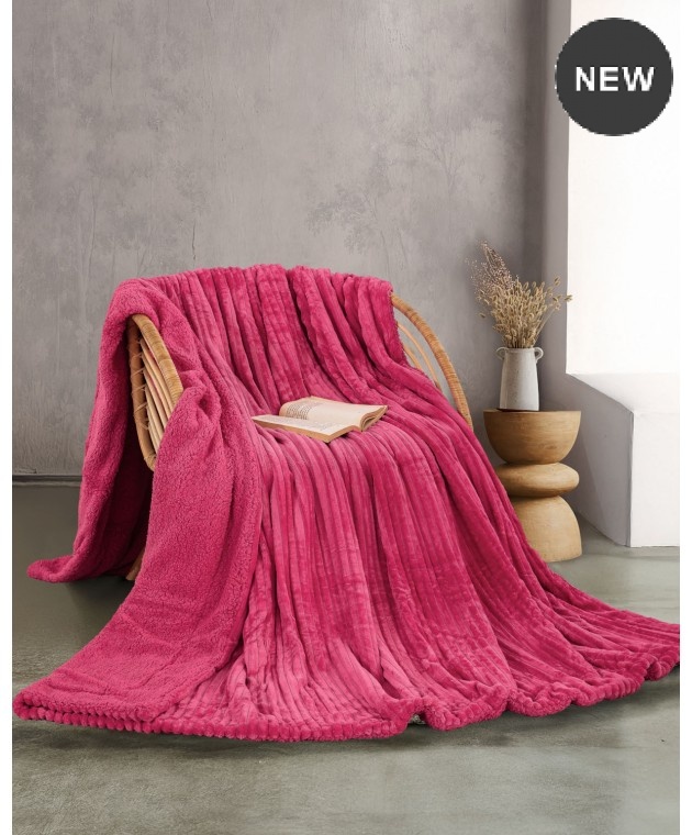  Κουβέρτα Fleece Υπέρδιπλη Jollein Fuchsia (220x240), Rythmos Home Κουβέρτες Fleece Υπέρδιπλες