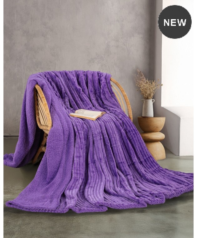  Κουβέρτα Fleece Υπέρδιπλη Jollein Purple (220x240), Rythmos Home Κουβέρτες Fleece Υπέρδιπλες