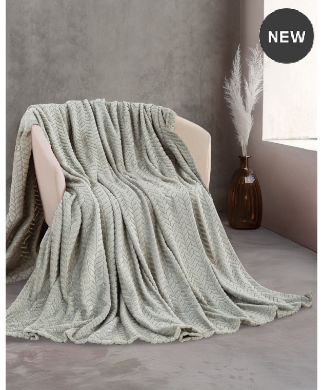  Κουβέρτα Fleece Υπέρδιπλη Harmonie Grey (220x240), Rythmos Home Κουβέρτες Fleece Υπέρδιπλες