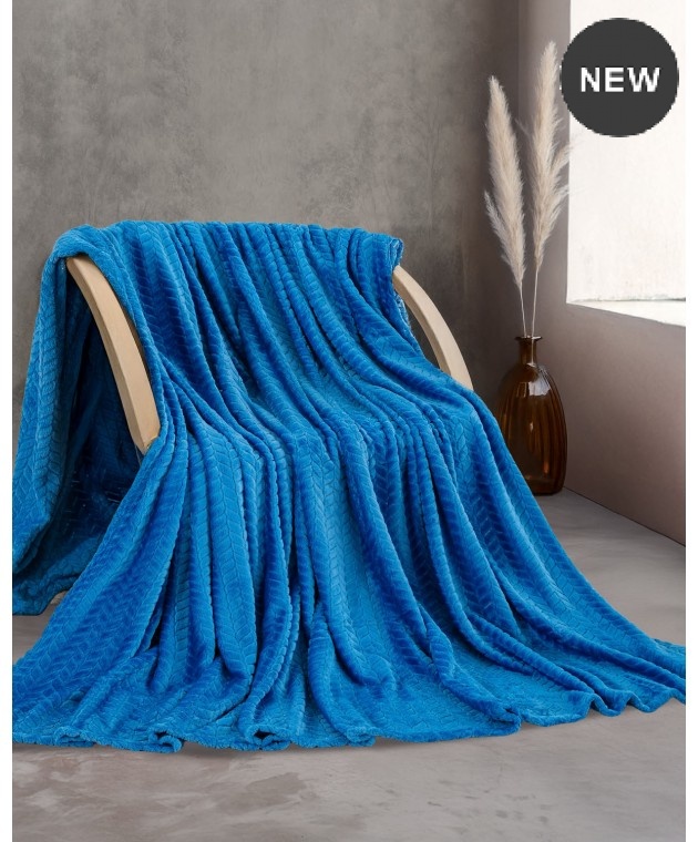  Κουβέρτα Fleece Υπέρδιπλη Harmonie Blue (220x240), Rythmos Home Κουβέρτες Fleece Υπέρδιπλες