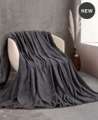  Κουβέρτα Fleece Υπέρδιπλη Harmonie Anthracite (220x240), Rythmos Home Κουβέρτες Fleece Υπέρδιπλες