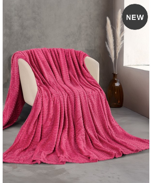  Κουβέρτα Fleece Υπέρδιπλη Harmonie Fuchsia (220x240), Rythmos Home Κουβέρτες Fleece Υπέρδιπλες