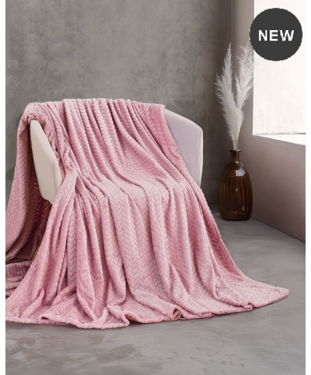  Κουβέρτα Fleece Υπέρδιπλη Harmonie Pink (220x240), Rythmos Home Κουβέρτες Fleece Υπέρδιπλες