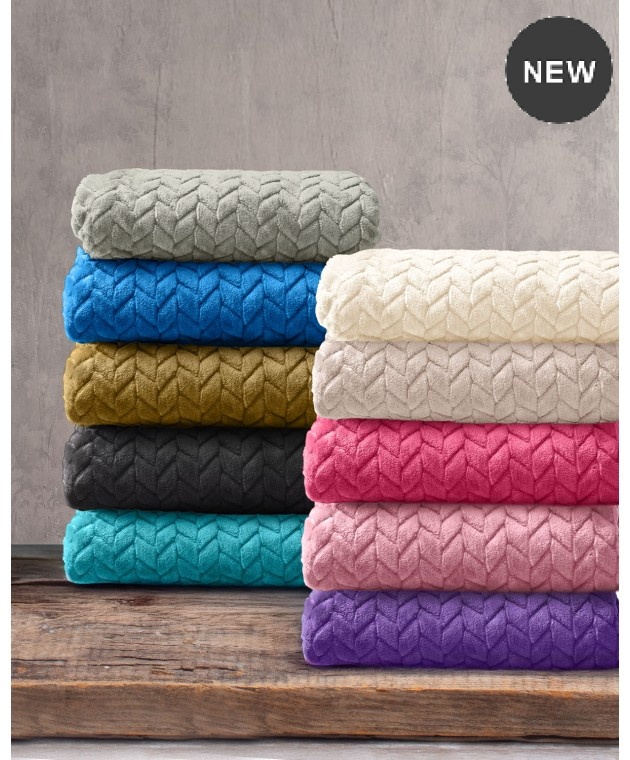  Κουβέρτα Fleece Υπέρδιπλη Harmonie Purple (220x240), Rythmos Home Κουβέρτες Fleece Υπέρδιπλες