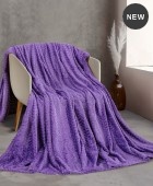  Κουβέρτα Fleece Υπέρδιπλη Harmonie Purple (220x240), Rythmos Home Κουβέρτες Fleece Υπέρδιπλες