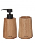 Earth oak set δοχείο κρεμοσάπουνου 150 ml & ποτήρι οδοντόβουρτσας Sealskin