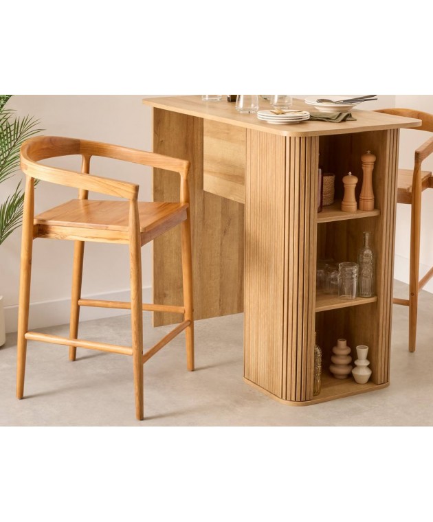 MIYAKO TEAK BAR STOOL SH70 ATMOSPHERA 207342A Σκαμπό
