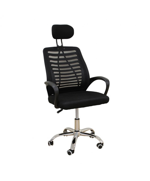 A9951 ΜΑΥΡΗ ΠΟΛΥΘΡΟΝΑ ΓΡΑΦΕΙΟΥ 59X61X42-108/51-120εκ. Καρέκλες