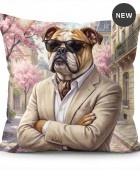Διακοσμητική μαξιλαροθήκη (45Χ45) English Bulldog 101326, KELMA Μαξιλαροθήκες