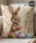 Διακοσμητική μαξιλαροθήκη (45Χ45) Pastel Egg Bunny 109825, KELMA Μαξιλαράκια Πασχαλινά