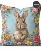 Διακοσμητική μαξιλαροθήκη (45Χ45) Pastel Petal Bunny 109525, KELMA Μαξιλαράκια Πασχαλινά