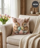 Διακοσμητική μαξιλαροθήκη (45Χ45) Easter Friends 109725, KELMA Μαξιλαράκια Πασχαλινά