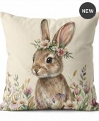 Διακοσμητική μαξιλαροθήκη (45Χ45) Bloom Bunny 109925, KELMA Μαξιλαράκια Πασχαλινά