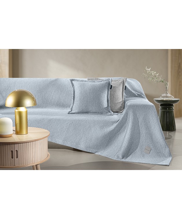 ΡΙΧΤΑΡΙ COOLING DENIM 170X150 + ΜΑ. 40X40+3 Πολυθρόνας