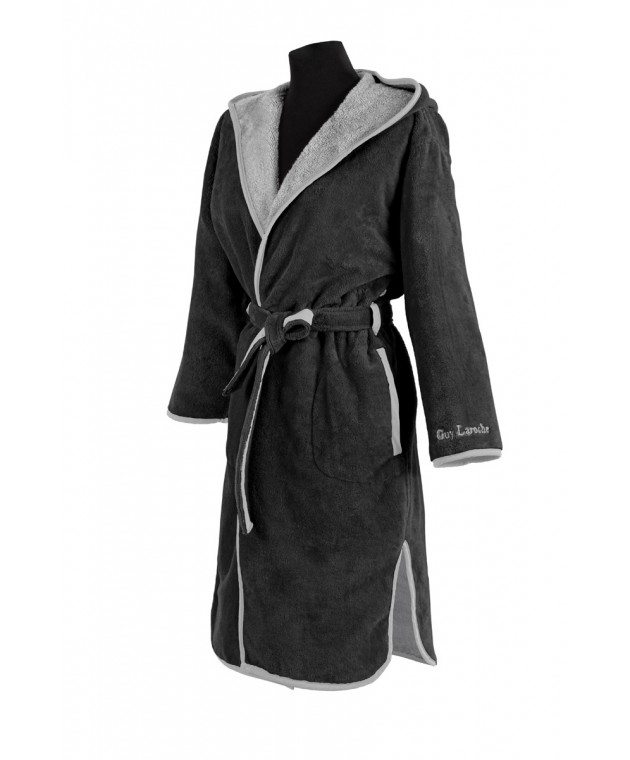 Μπουρνούζι New Comfy Black με κουκούλα Large Μπουρνούζια
