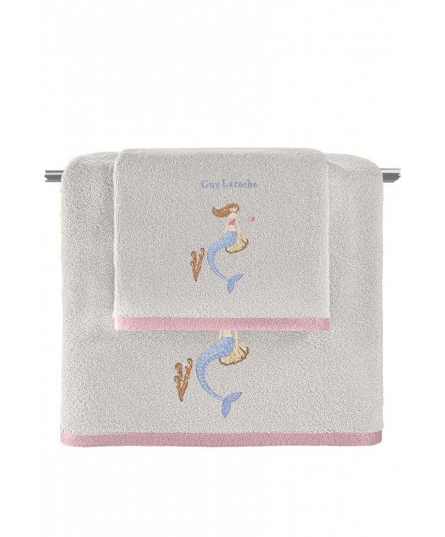 Σετ 2τμχ Βρεφικές Πετσέτες Merida Pink-Silver Βρεφικές Πετσέτες