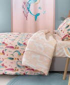 Σετ 3τμχ Παιδικά Σεντόνια Merida Salmon 165X250 Μονά
