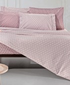 Σετ 4τμχ Σεντόνια Sandy Old Pink 240Χ265 Σεντόνια Υπέρδιπλα
