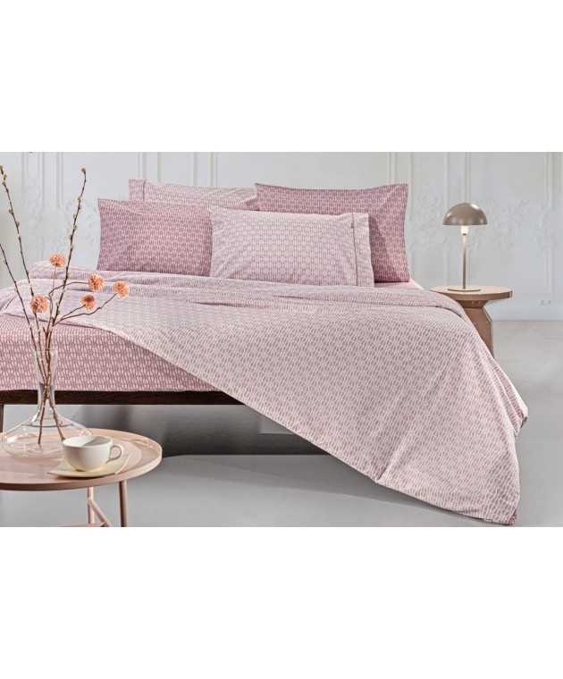 Σετ 4τμχ Σεντόνια Sandy Old Pink 240Χ265 Σεντόνια Υπέρδιπλα