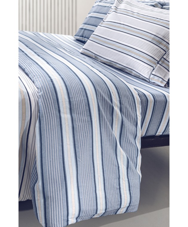 Σετ 4τμχ Σεντόνια Pinstripe Denim 240Χ265 Σεντόνια Υπέρδιπλα