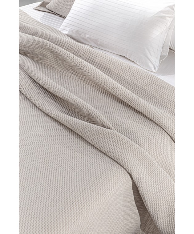 Κουβέρτα Slalom Linen 245Χ260 Κουβέρτες Βαμβακερές Υπέρδιπλες