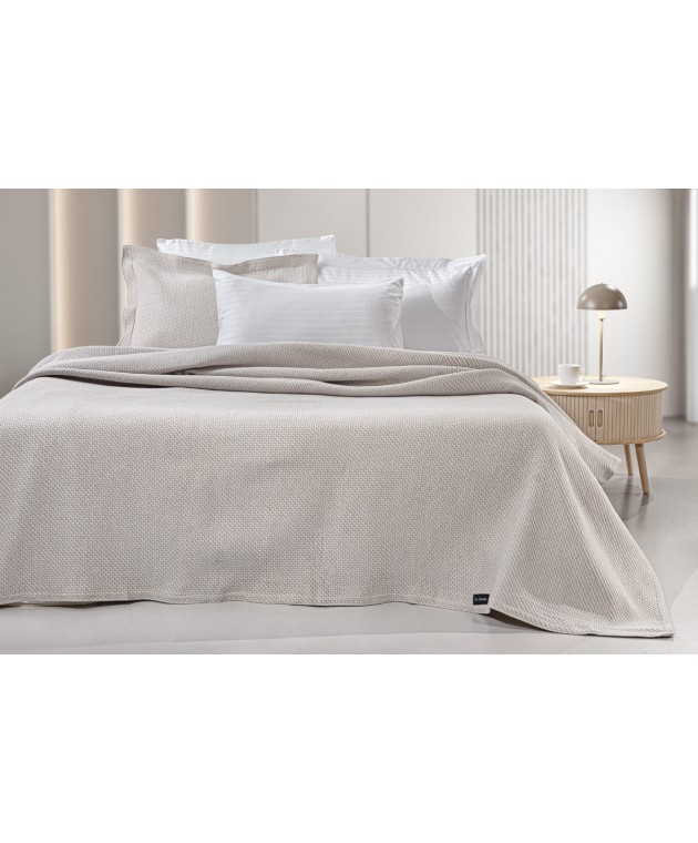 Κουβέρτα Slalom Linen 245Χ260 Κουβέρτες Βαμβακερές Υπέρδιπλες