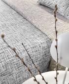 Σετ 4τμχ Σεντόνια Code Grey με Λάστιχο 170x200+32 Σεντόνια Υπέρδιπλα