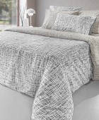 Σετ 4τμχ Σεντόνια Code Grey με Λάστιχο 170x200+32 Σεντόνια Υπέρδιπλα