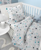Σετ 3τμχ Βρεφικά Σεντόνια Starland Silver 115Χ170 Βρεφικά Σετ Σεντόνια