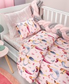 Σετ 3τμχ Βρεφικά Σεντόνια Merida Pink 115Χ170 Βρεφικά Σετ Σεντόνια