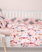 Σετ 3τμχ Βρεφικά Σεντόνια Merida Pink 115Χ170 Βρεφικά Σετ Σεντόνια