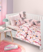 Σετ 3τμχ Βρεφικά Σεντόνια Merida Pink 115Χ170 Βρεφικά Σετ Σεντόνια