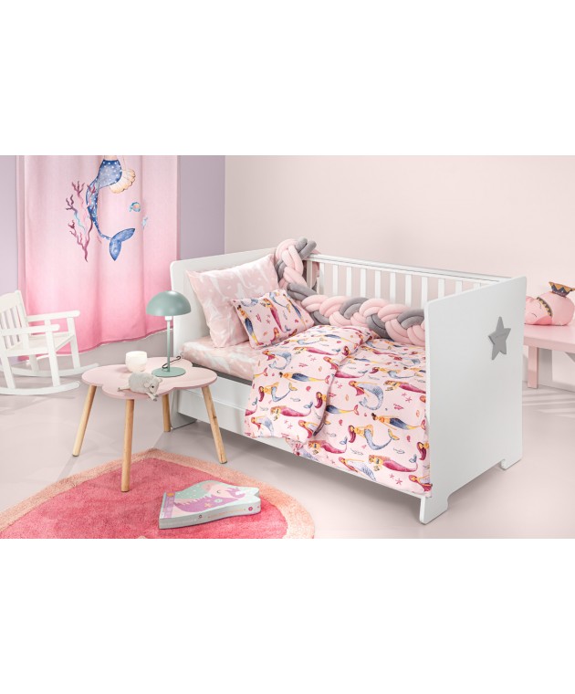 Σετ 3τμχ Βρεφικά Σεντόνια Merida Pink 115Χ170 Βρεφικά Σετ Σεντόνια
