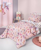 Σετ 3τμχ Παιδικά Σεντόνια Jungle Pink 165Χ250 Μονά