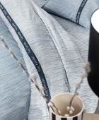 Σετ 4τμχ Σεντόνια Avene Denim με Λάστιχο 170x200+32 Σεντόνια Υπέρδιπλα