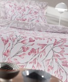 Σετ 4τμχ Σεντόνια Ortega Old Pink με Λάστιχο 170Χ200+32 Σεντόνια Υπέρδιπλα