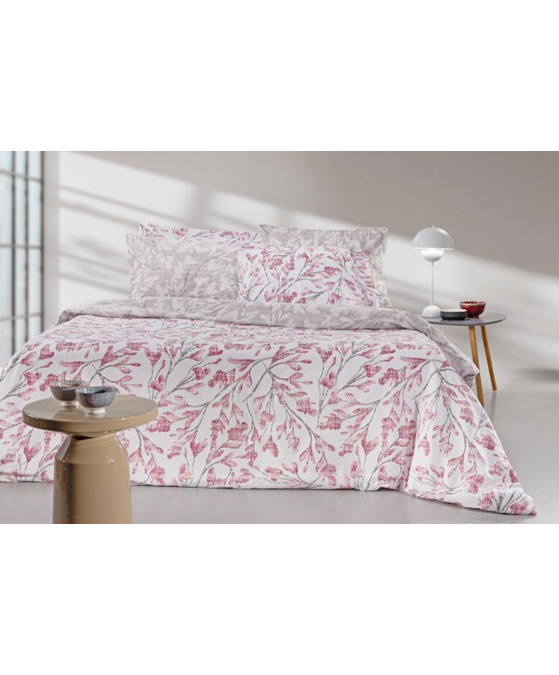 Σετ 4τμχ Σεντόνια Ortega Old Pink με Λάστιχο 170Χ200+32 Σεντόνια Υπέρδιπλα