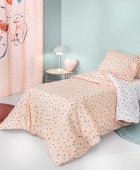 Σετ 3τμχ Παιδικά Σεντόνια Amore Salmon με Λάστιχο 100x200+28 Μονά