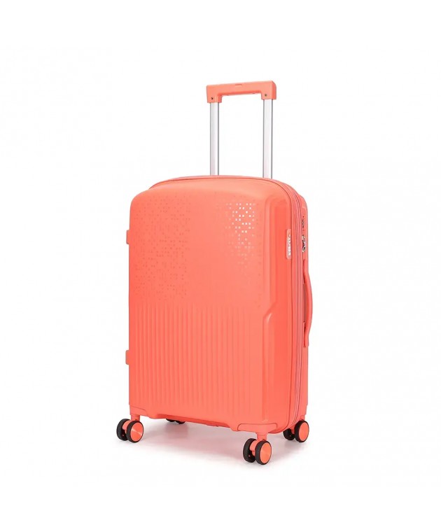Βαλίτσα Μεσαία Με Προέκταση AMBER 65cm Peachy Red AM1017 Μεσαίες