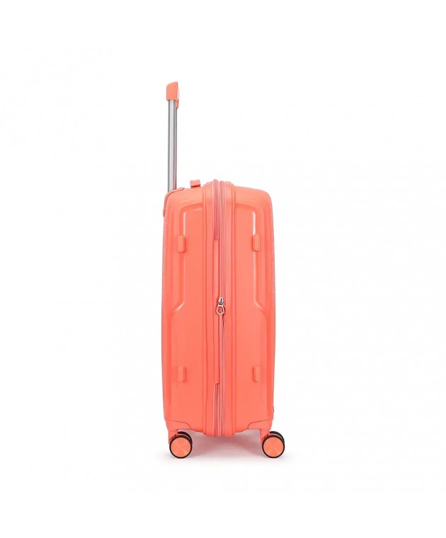 Βαλίτσα Μεσαία Με Προέκταση AMBER 65cm Peachy Red AM1017 Μεσαίες