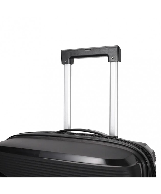 Βαλίτσα Μεσαία Με Προέκταση AMBER 65cm Μαύρο AM1018 Μεσαίες