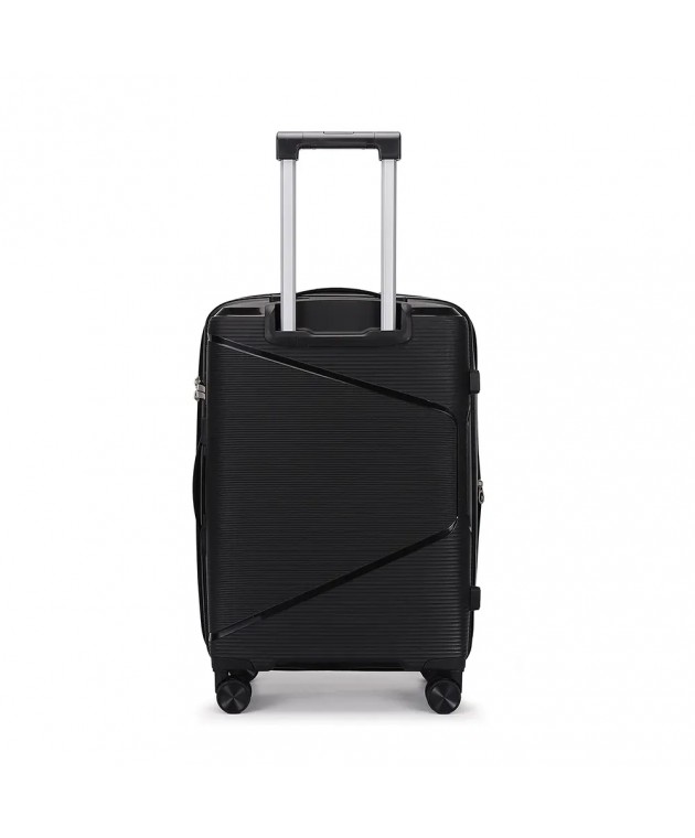 Βαλίτσα Μεσαία Με Προέκταση AMBER 65cm Μαύρο AM1018 Μεσαίες